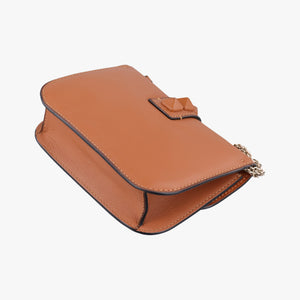Vintage Valentino Rockstud Glam Lock Orange Leather  shoulderbag | stylenewstar