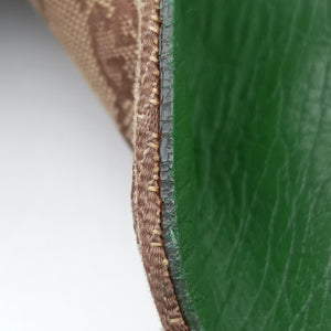 Pre-owned Gucci Horsebit Beige×green×ivory Canvas×Leather 131470 handbag | stylenewstar