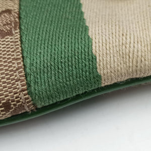 Pre-owned Gucci Horsebit Beige×green×ivory Canvas×Leather 131470 handbag | stylenewstar