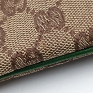 Pre-owned Gucci Horsebit Beige×green×ivory Canvas×Leather 131470 handbag | stylenewstar