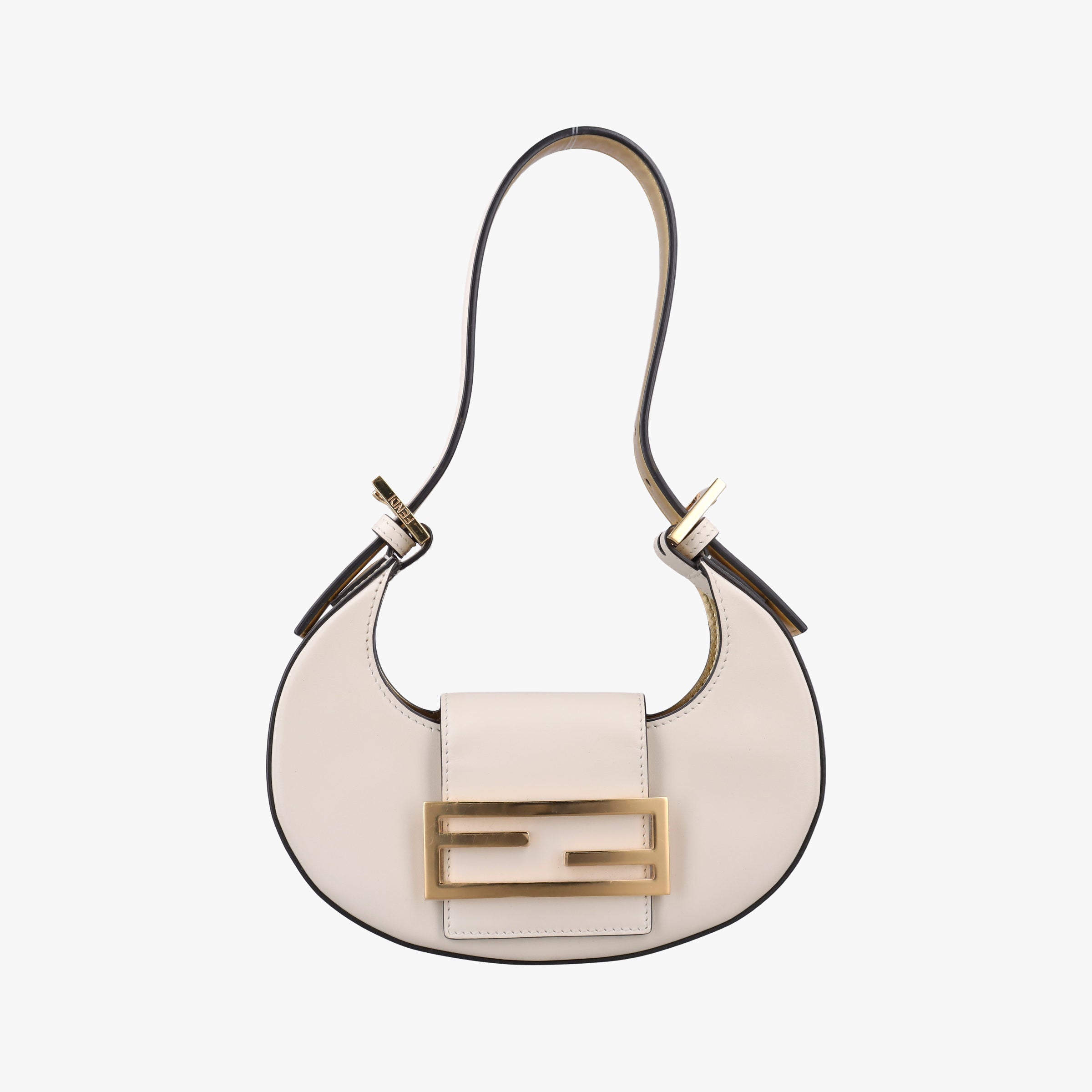 Vintage Fendi Cookie Mini White Leather 8BS065 handbag | stylenewstar