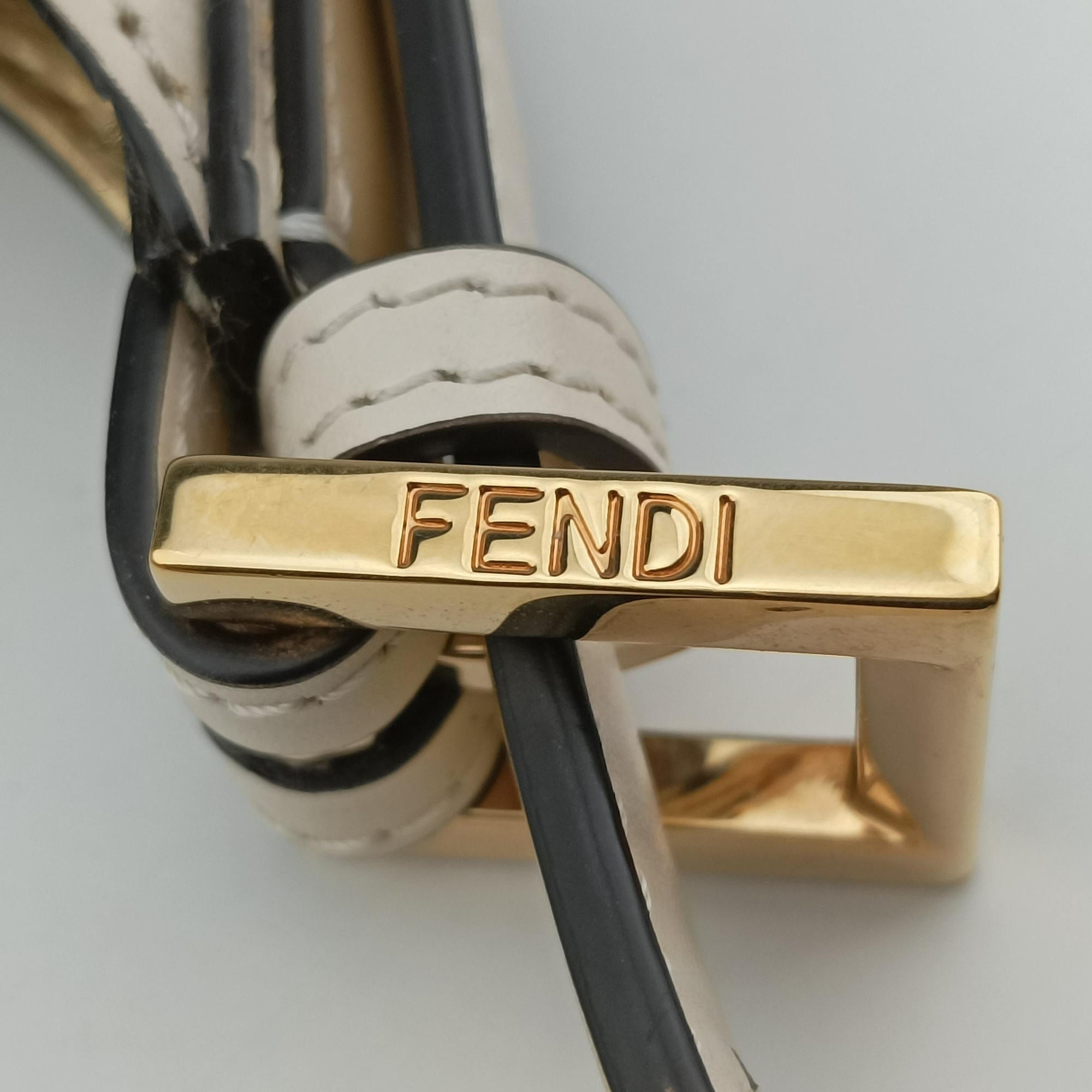 Vintage Fendi Cookie Mini White Leather 8BS065 handbag | stylenewstar