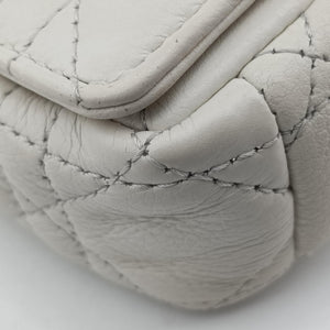 Secondhand Christian Dior Caro micro White Leather  shoulderbag | stylenewstar