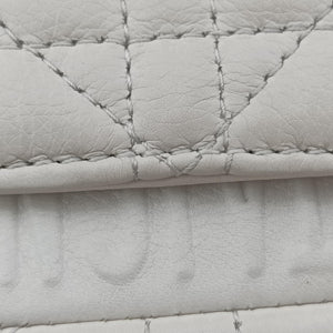 Secondhand Christian Dior Caro micro White Leather  shoulderbag | stylenewstar