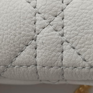 Secondhand Christian Dior Caro micro White Leather  shoulderbag | stylenewstar