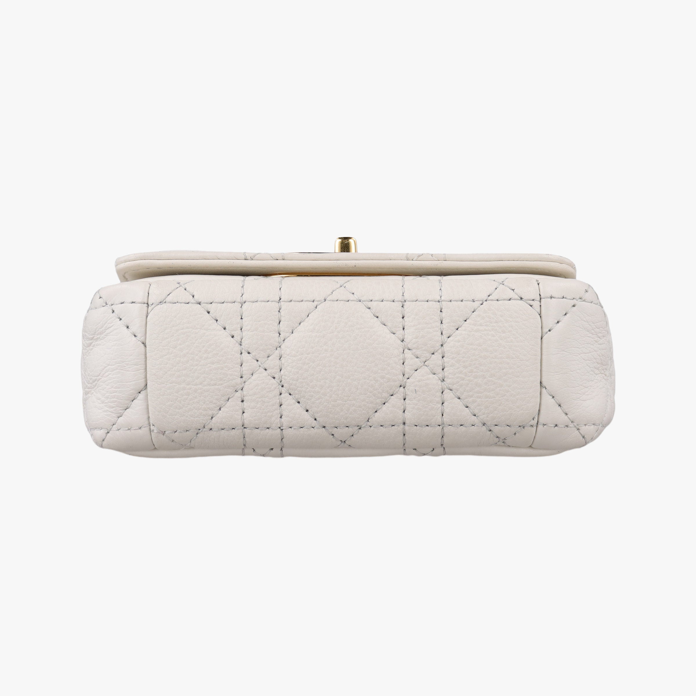 Secondhand Christian Dior Caro micro White Leather  shoulderbag | stylenewstar