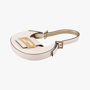 Pre-owned Fendi Cookie Mini White Leather 8BS065 handbag | stylenewstar