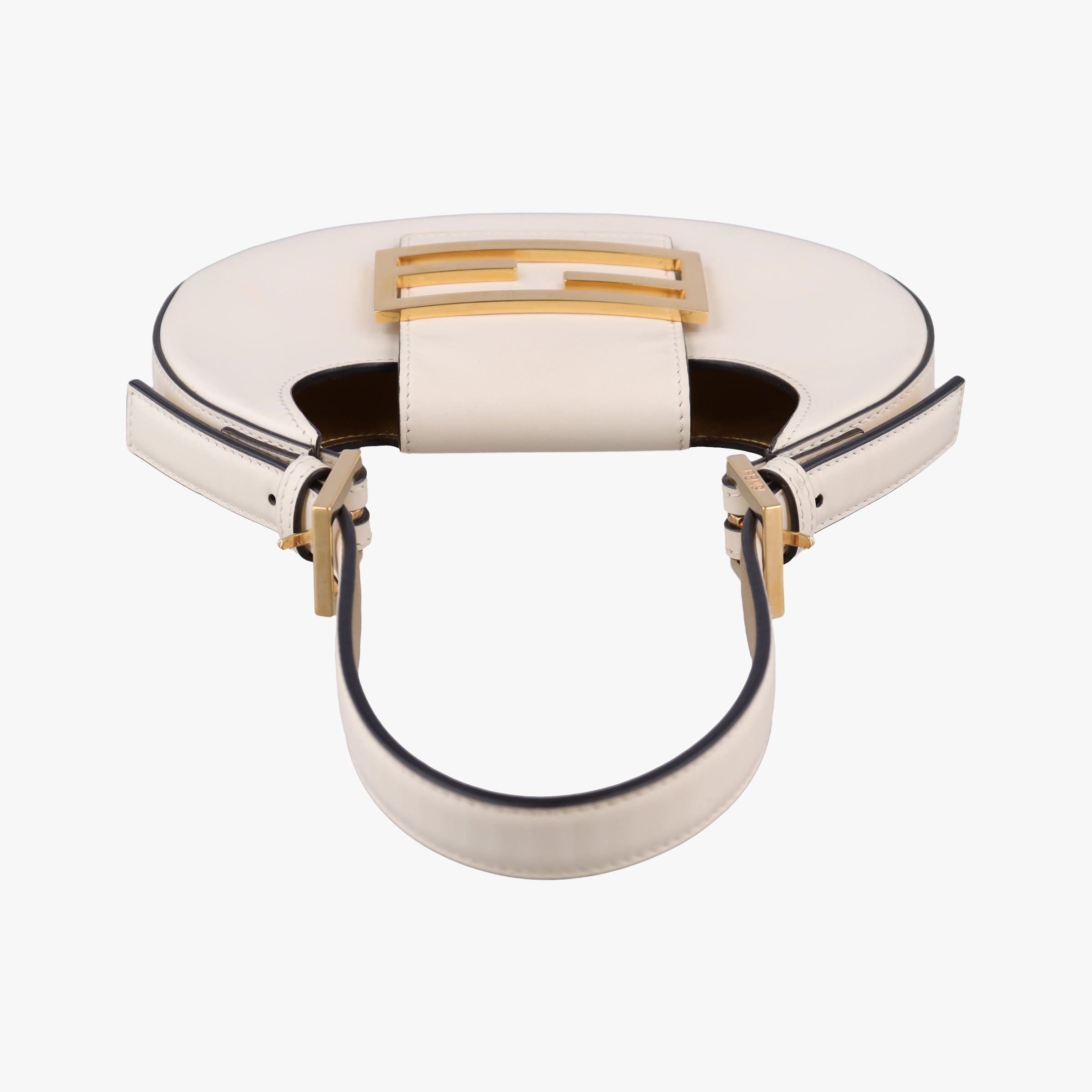 Pre-owned Fendi Cookie Mini White Leather 8BS065 handbag | stylenewstar