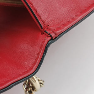 Pre-owned Valentino Rockstud Glam Lock Red Leather  shoulderbag | stylenewstar