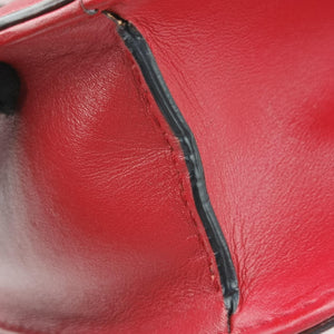 Pre-owned Valentino Rockstud Glam Lock Red Leather  shoulderbag | stylenewstar