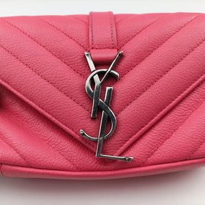 Pre-owned Yves Saint Laurent Baby Chai Pink Leather 399289 shoulderbag | stylenewstar