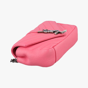 Pre-owned Yves Saint Laurent Baby Chai Pink Leather 399289 shoulderbag | stylenewstar