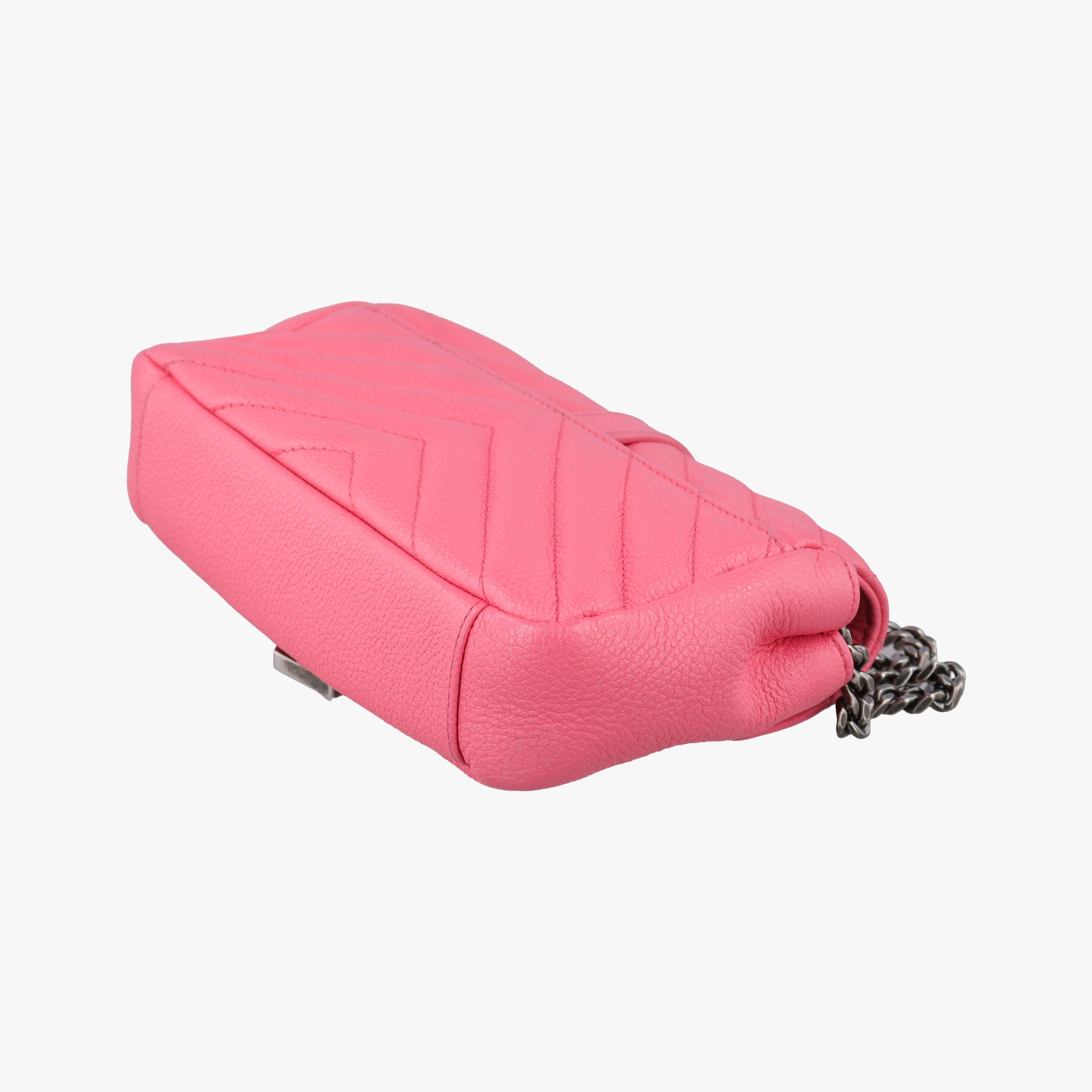 Pre-owned Yves Saint Laurent Baby Chai Pink Leather 399289 shoulderbag | stylenewstar