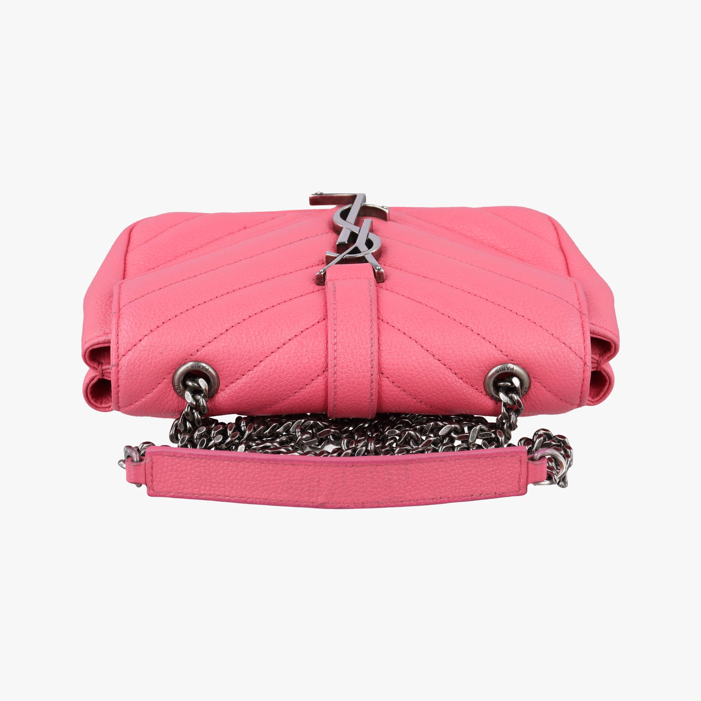Pre-owned Yves Saint Laurent Baby Chai Pink Leather 399289 shoulderbag | stylenewstar