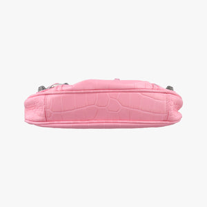 Pre-owned Balenciaga Le Cagole mini Pink Leather  shoulderbag | stylenewstar