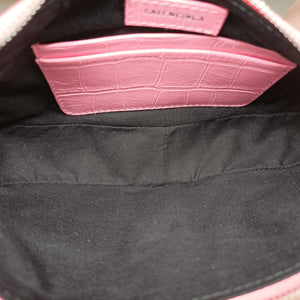 Pre-owned Balenciaga Le Cagole mini Pink Leather  shoulderbag | stylenewstar
