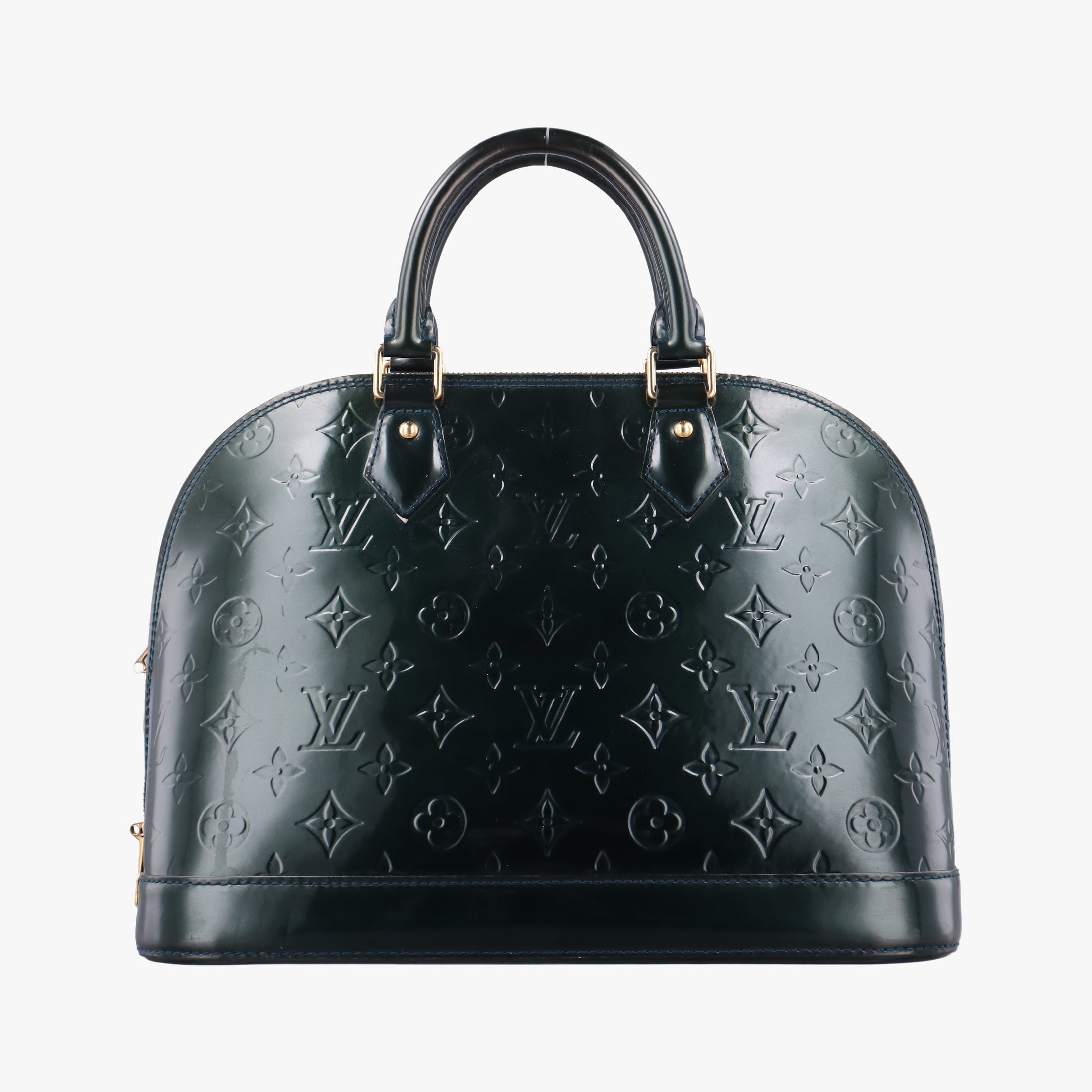 Pre-owned Louis Vuitton Alma PM Bleu Nuit Vernis M93682 handbag | stylenewstar