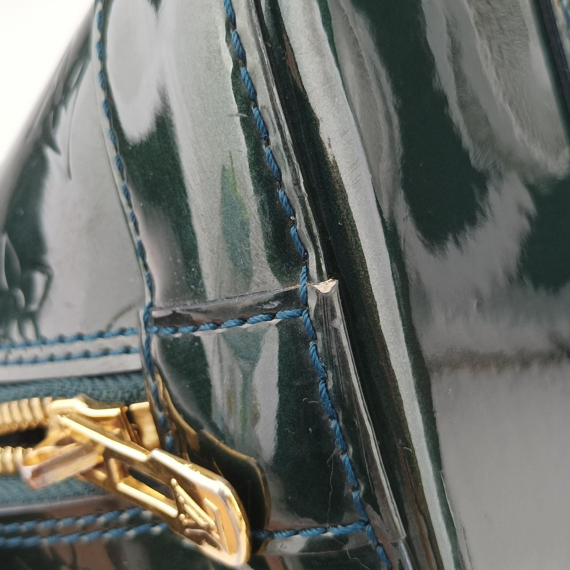 Pre-owned Louis Vuitton Alma PM Bleu Nuit Vernis M93682 handbag | stylenewstar