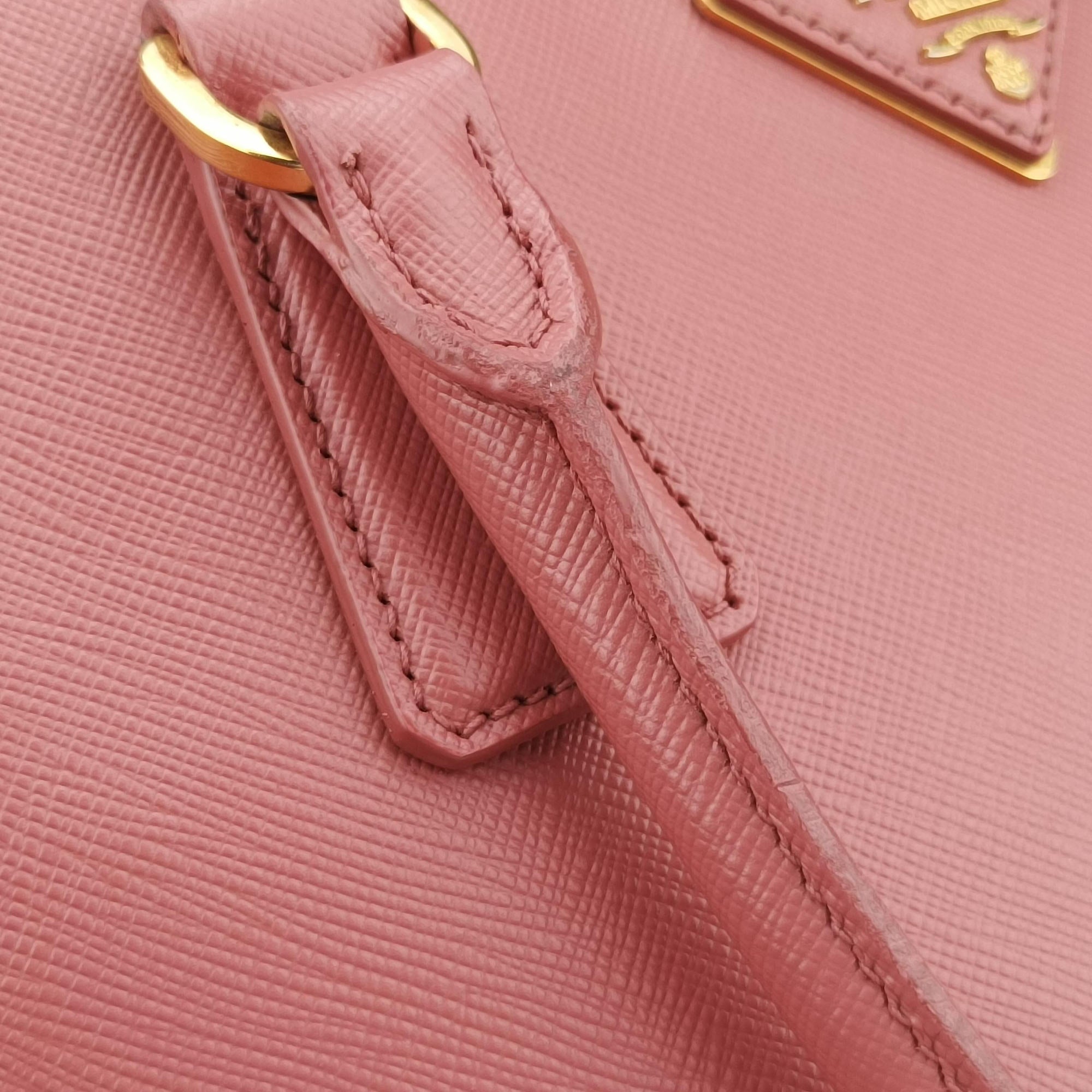 Pre-owned Prada Promenade Pink SAFFIANO Leather BN2558 handbag | stylenewstar
