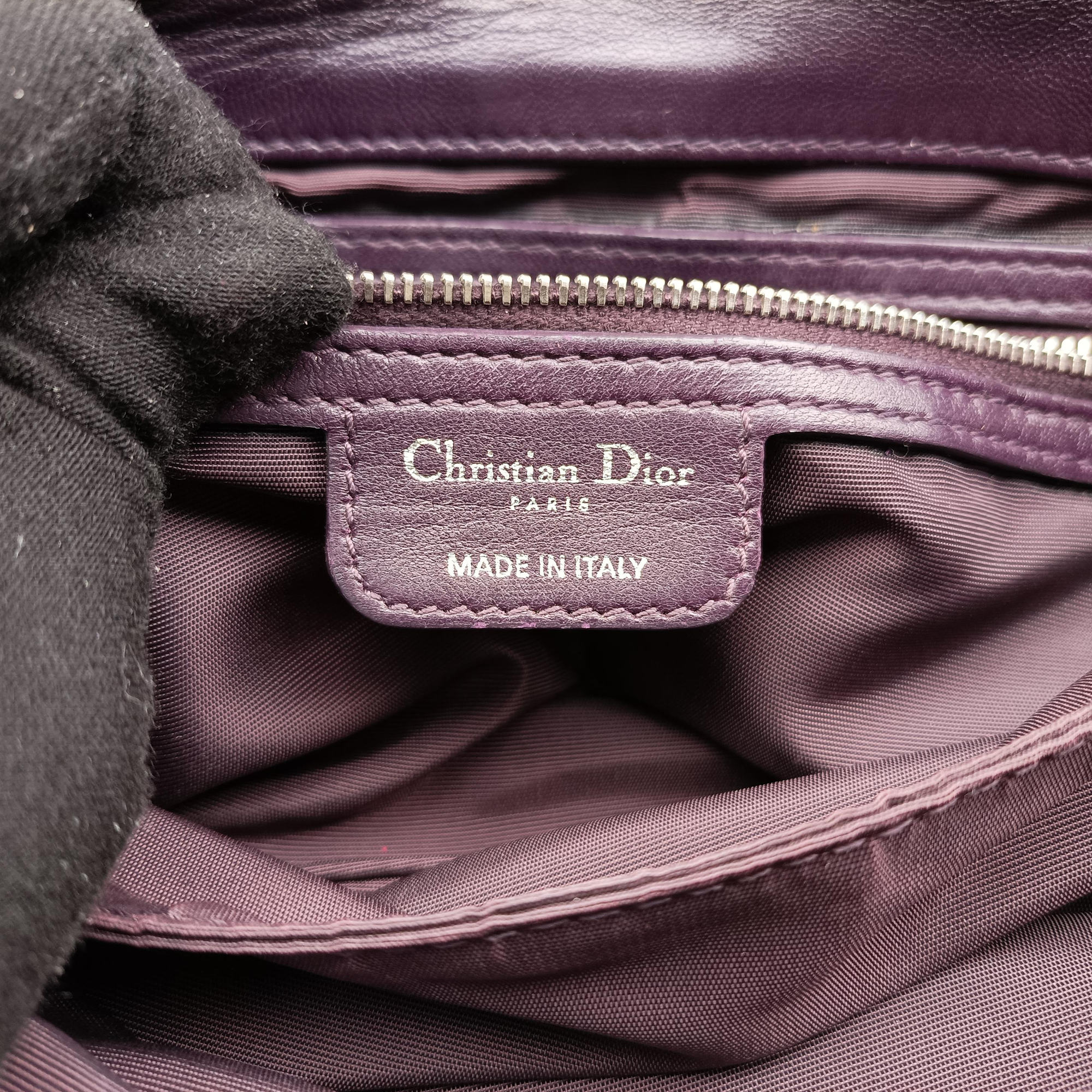 Pre-owned Christian Dior Miss Dior New Rock Cannage Stitch Purple Lambskin  shoulderbag | stylenewstar