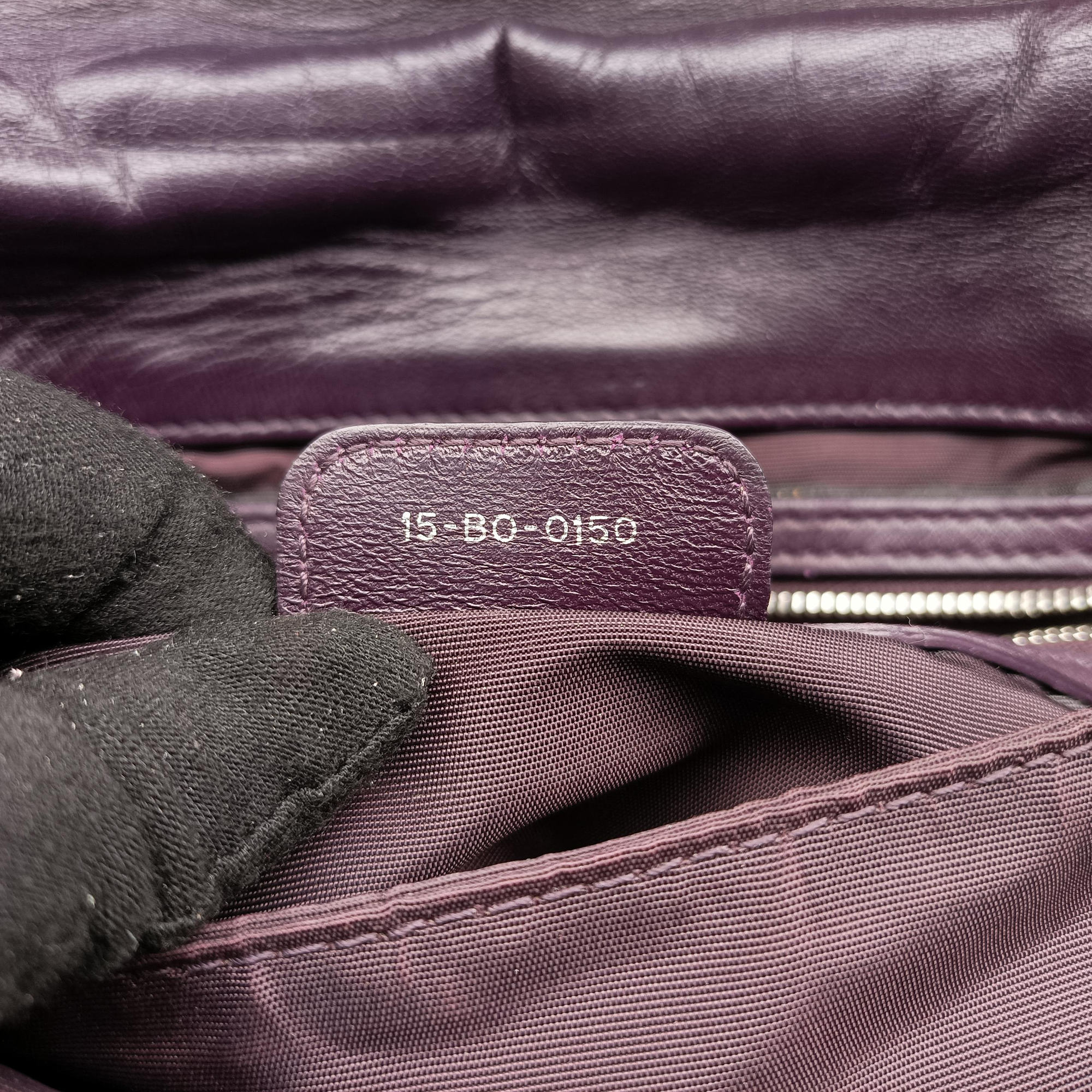Pre-owned Christian Dior Miss Dior New Rock Cannage Stitch Purple Lambskin  shoulderbag | stylenewstar