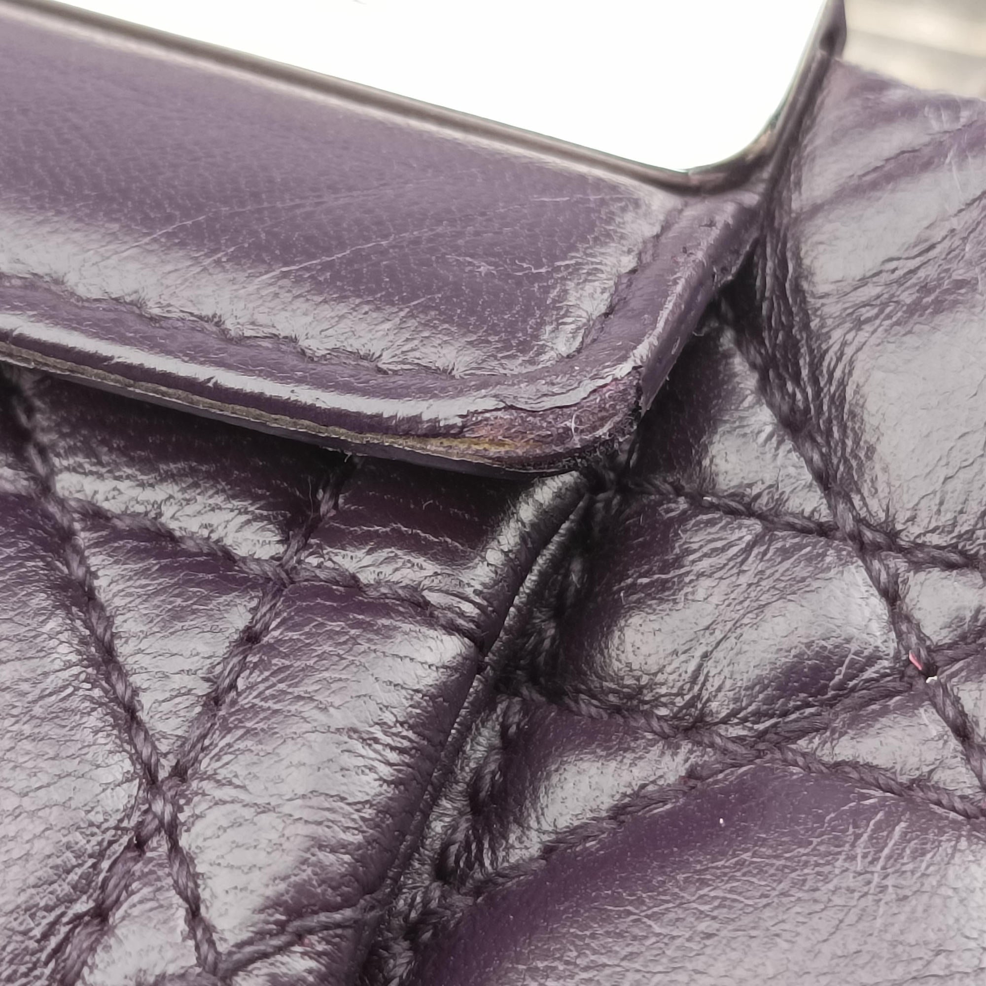 Pre-owned Christian Dior Miss Dior New Rock Cannage Stitch Purple Lambskin  shoulderbag | stylenewstar