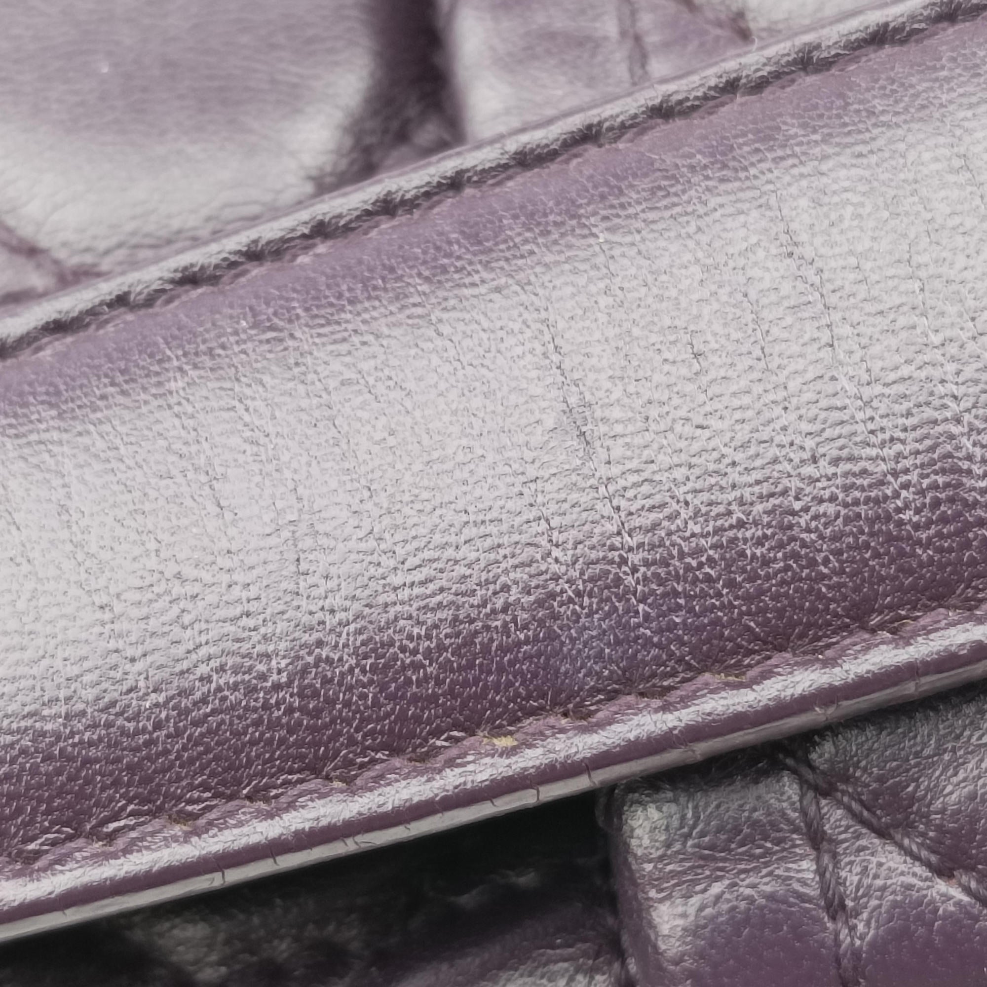 Pre-owned Christian Dior Miss Dior New Rock Cannage Stitch Purple Lambskin  shoulderbag | stylenewstar