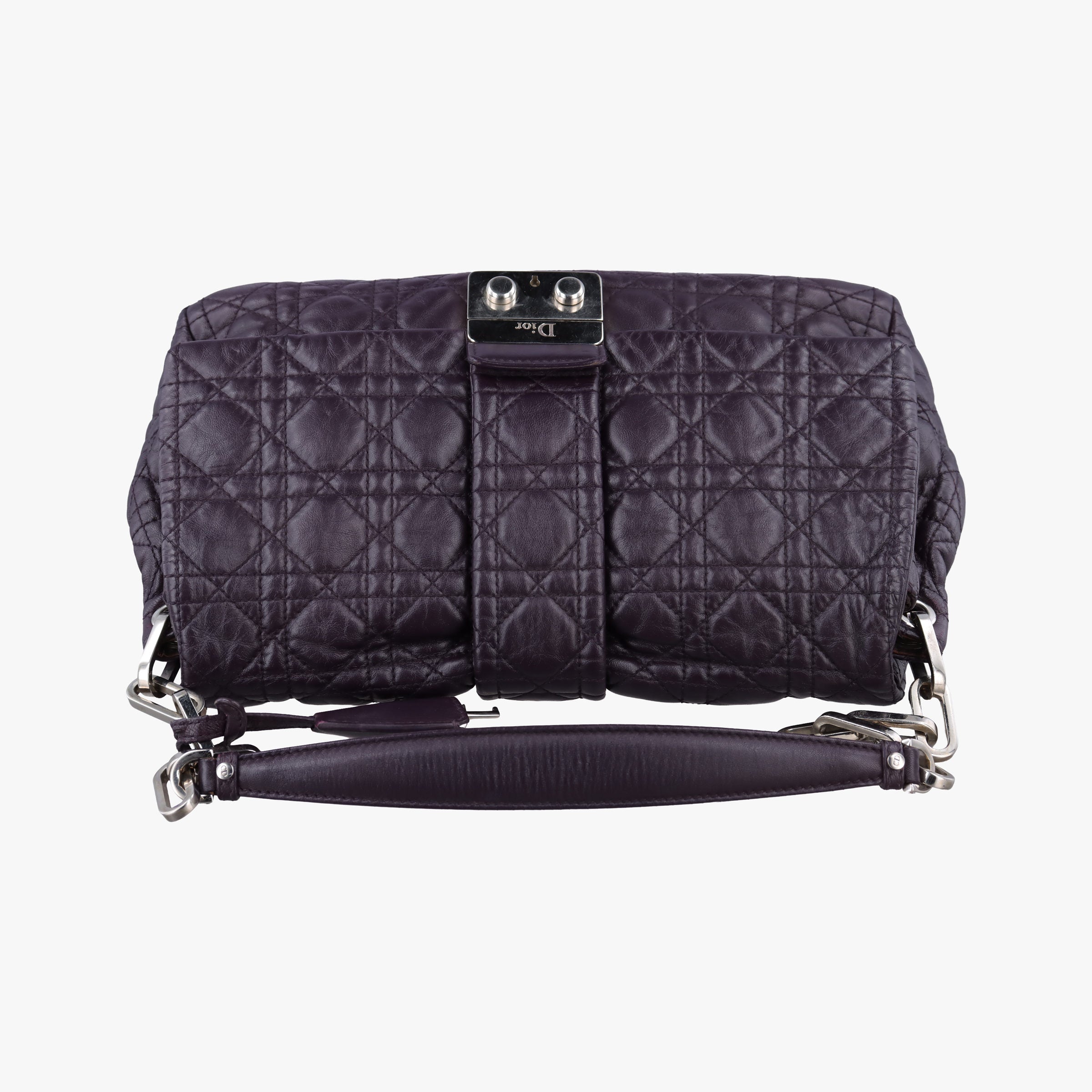 Pre-owned Christian Dior Miss Dior New Rock Cannage Stitch Purple Lambskin  shoulderbag | stylenewstar