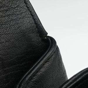 Pre-owned Yves Saint Laurent COLLEGE Black Leather 428056 shoulderbag | stylenewstar