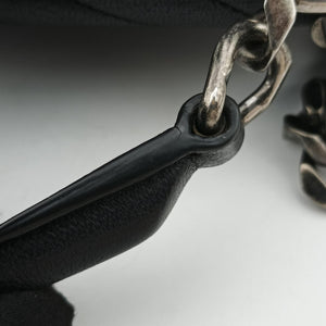 Pre-owned Yves Saint Laurent COLLEGE Black Leather 428056 shoulderbag | stylenewstar