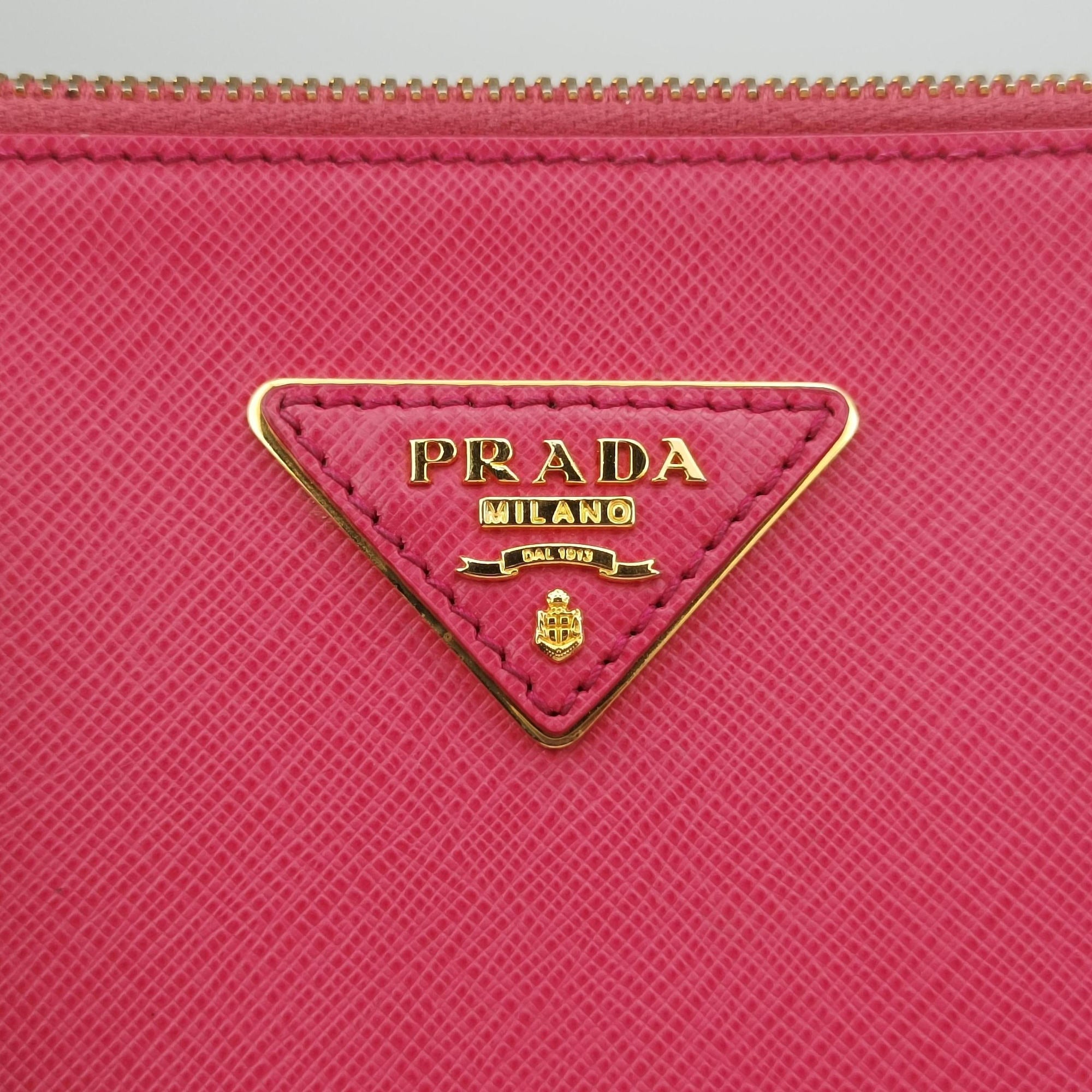 Pre-owned Prada Galleria Pink SAFFIANO Leather BN1786 shoulderbag | stylenewstar