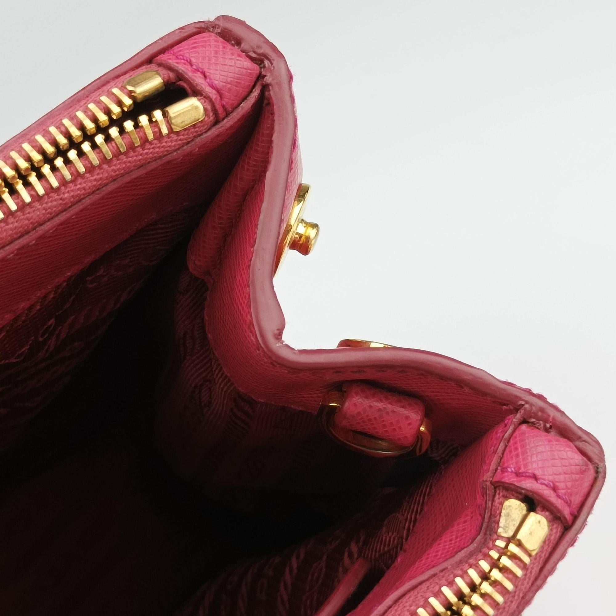 Pre-owned Prada Galleria Pink SAFFIANO Leather BN1786 shoulderbag | stylenewstar
