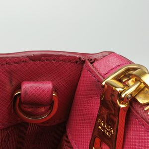 Pre-owned Prada Galleria Pink SAFFIANO Leather BN1786 shoulderbag | stylenewstar