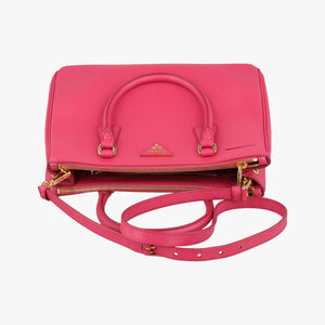 Pre-owned Prada Galleria Pink SAFFIANO Leather BN1786 shoulderbag | stylenewstar