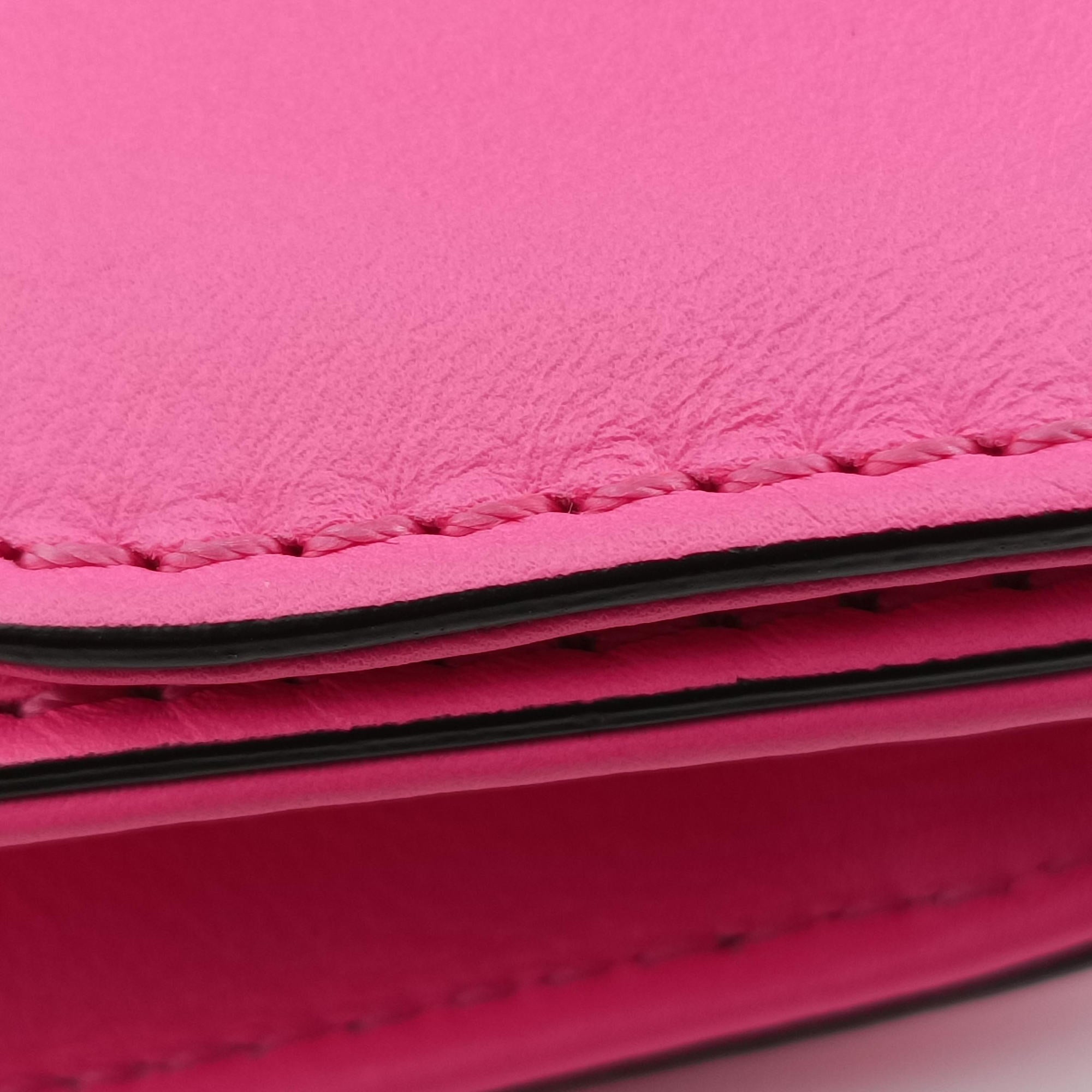 Secondhand Valentino Rockstud Glam Lock Pink Leather  shoulderbag | stylenewstar