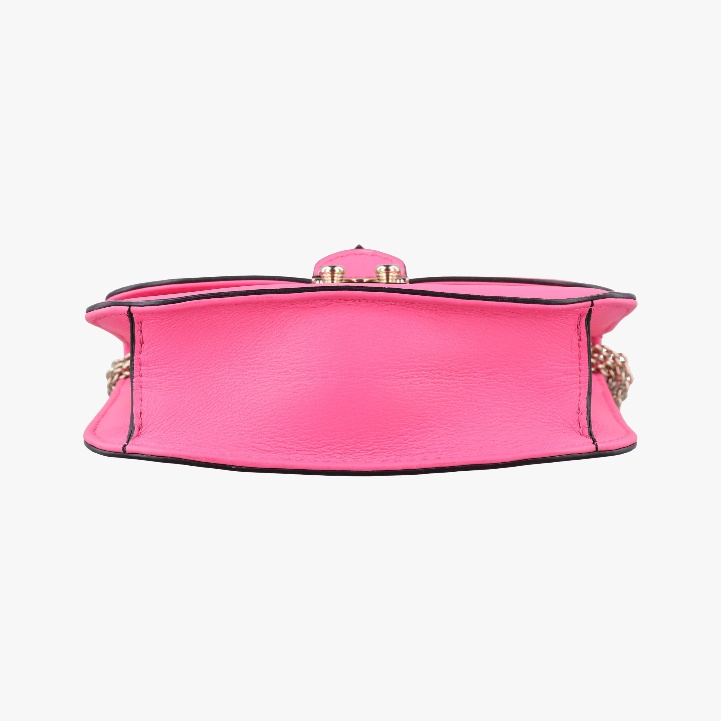 Secondhand Valentino Rockstud Glam Lock Pink Leather  shoulderbag | stylenewstar