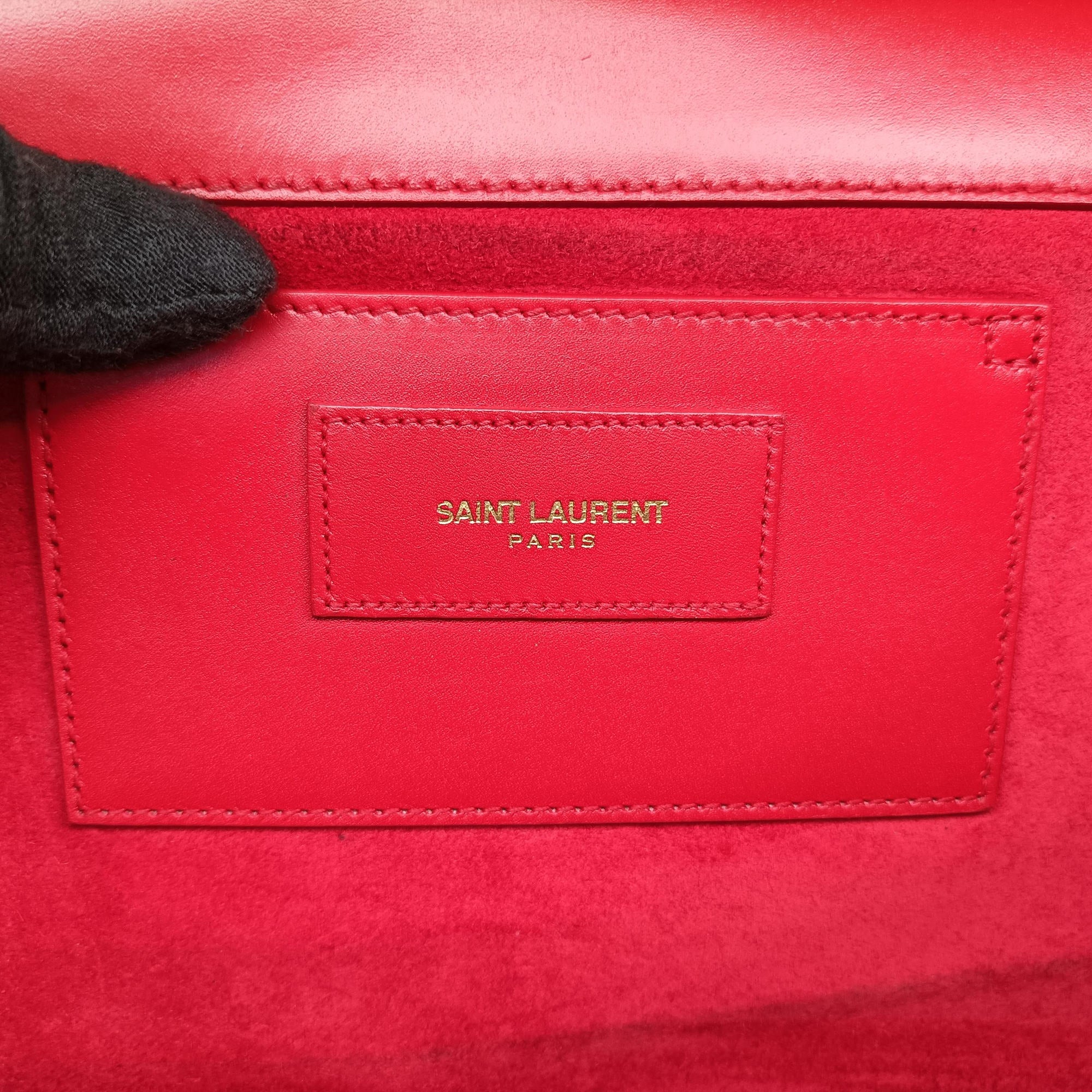 Pre-owned Yves Saint Laurent KATE Red Leather 326078 shoulderbag | stylenewstar