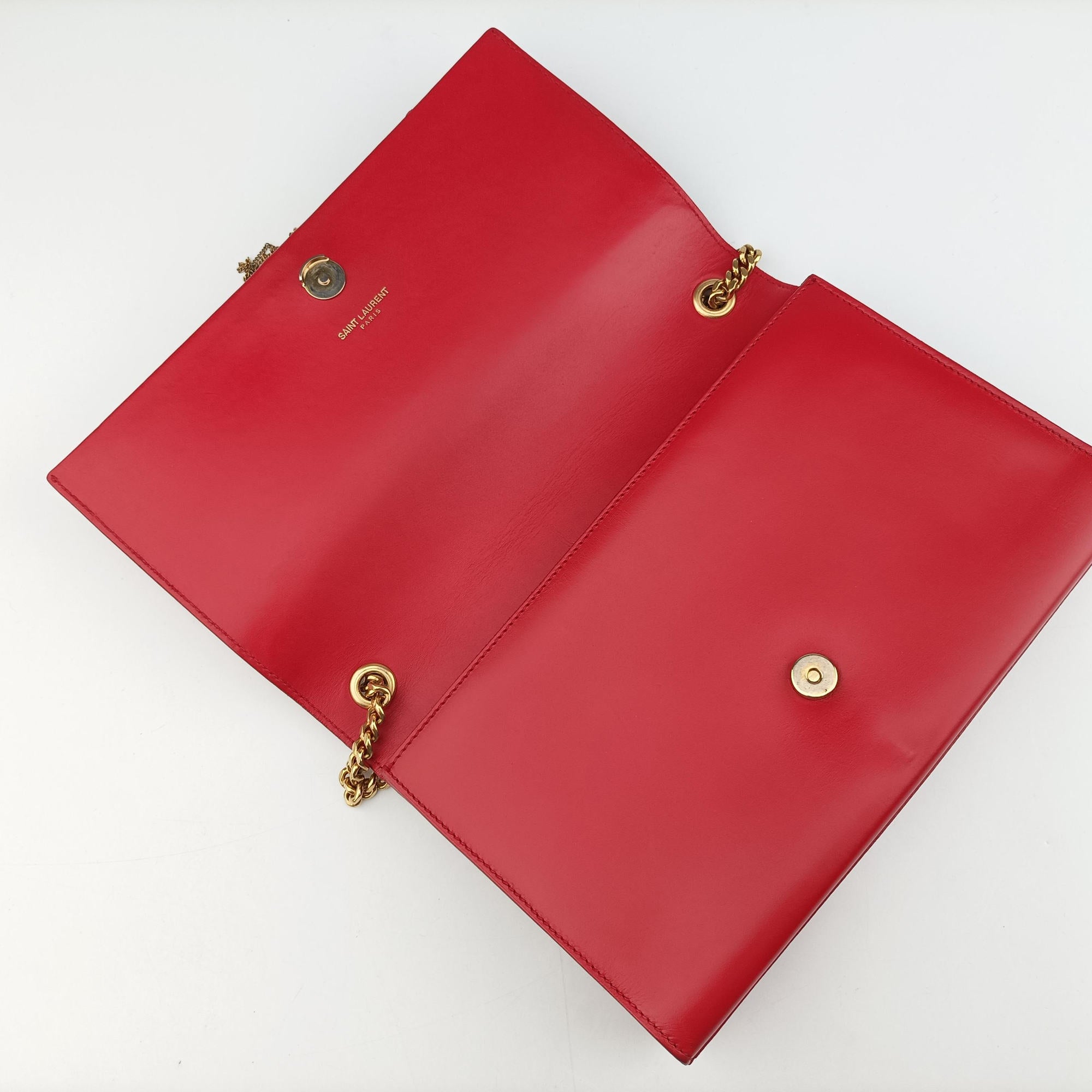 Pre-owned Yves Saint Laurent KATE Red Leather 326078 shoulderbag | stylenewstar