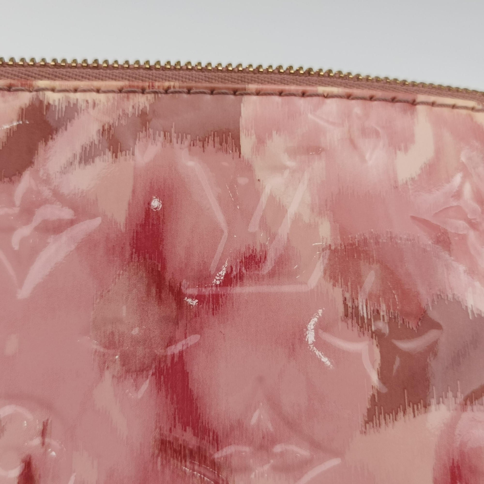 Pre-owned Louis Vuitton Pochette Accessoire Ikat Flower Rose Velours Vernis M90043 handbag | stylenewstar