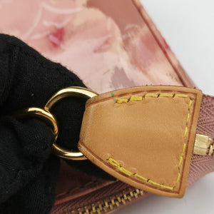Pre-owned Louis Vuitton Pochette Accessoire Ikat Flower Rose Velours Vernis M90043 handbag | stylenewstar