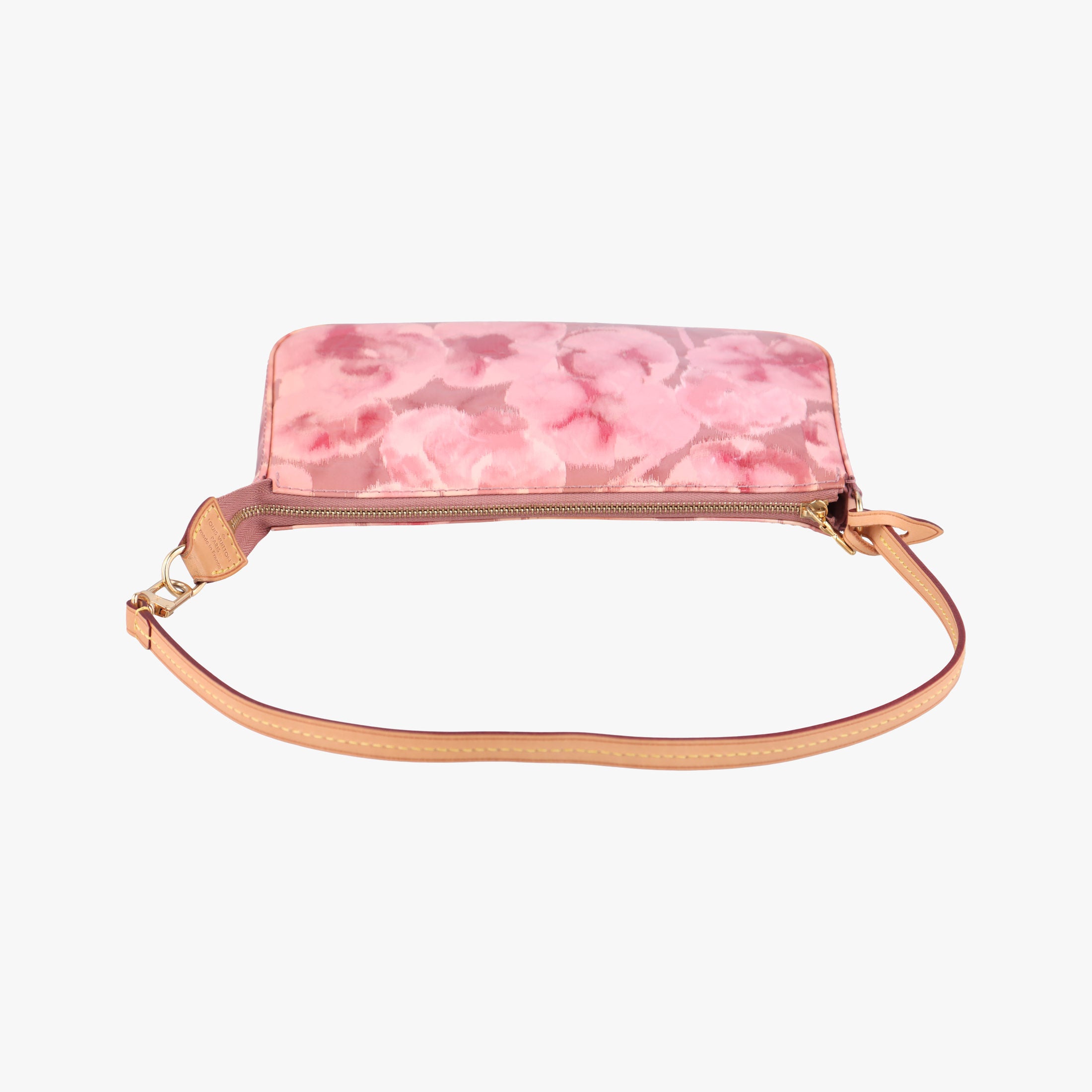 Pre-owned Louis Vuitton Pochette Accessoire Ikat Flower Rose Velours Vernis M90043 handbag | stylenewstar
