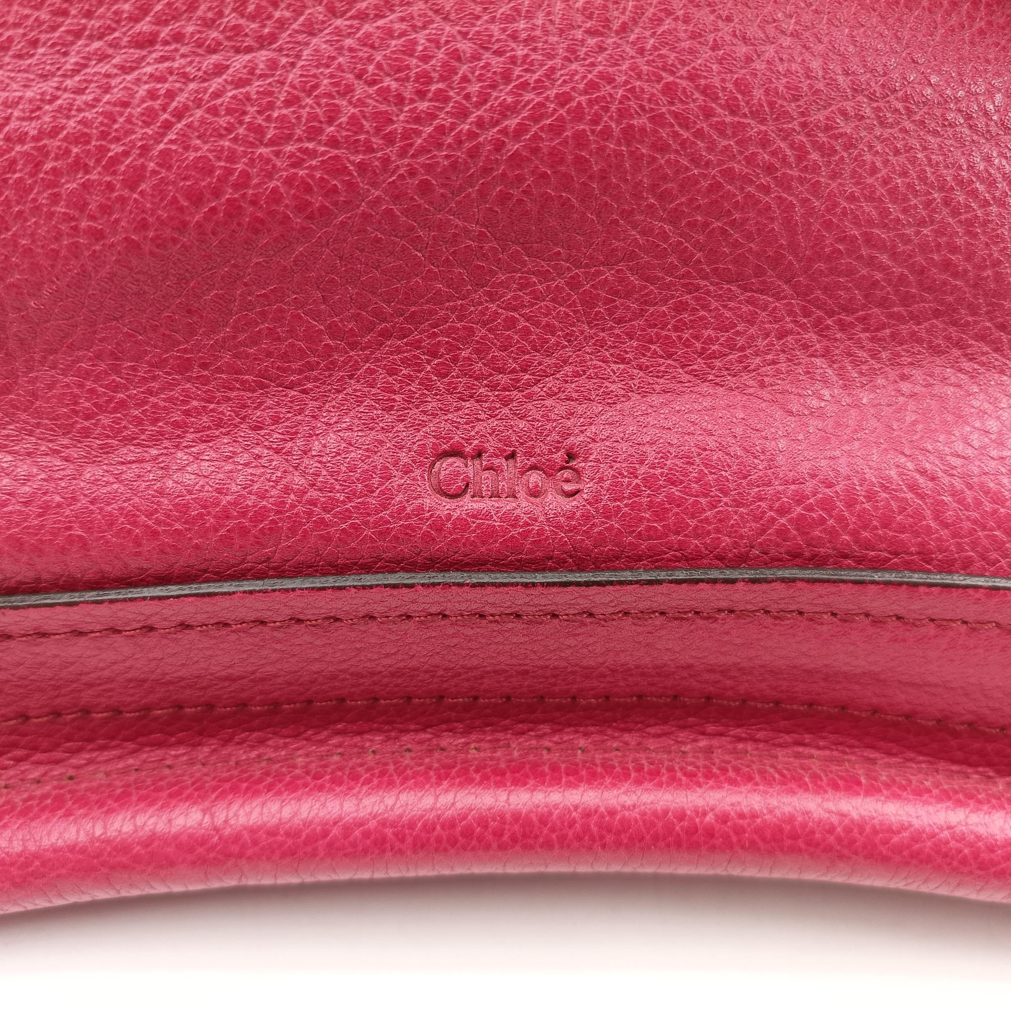 Pre-owned Chloe Paraty Rose Leather  shoulderbag | stylenewstar