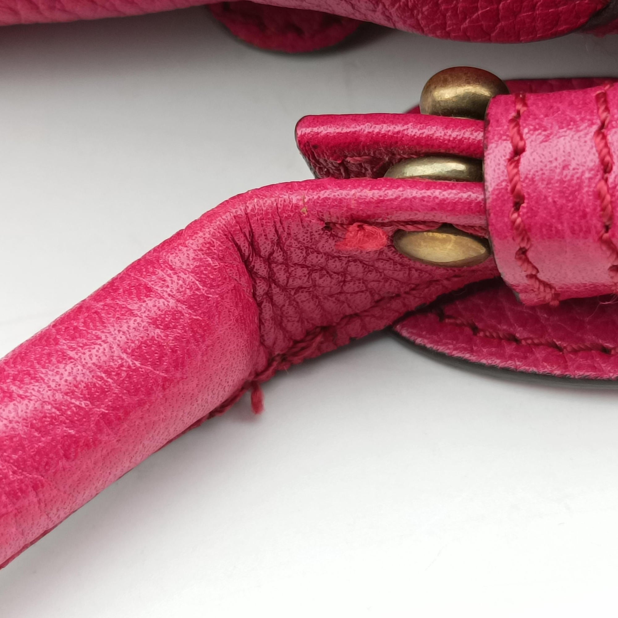 Pre-owned Chloe Paraty Rose Leather  shoulderbag | stylenewstar