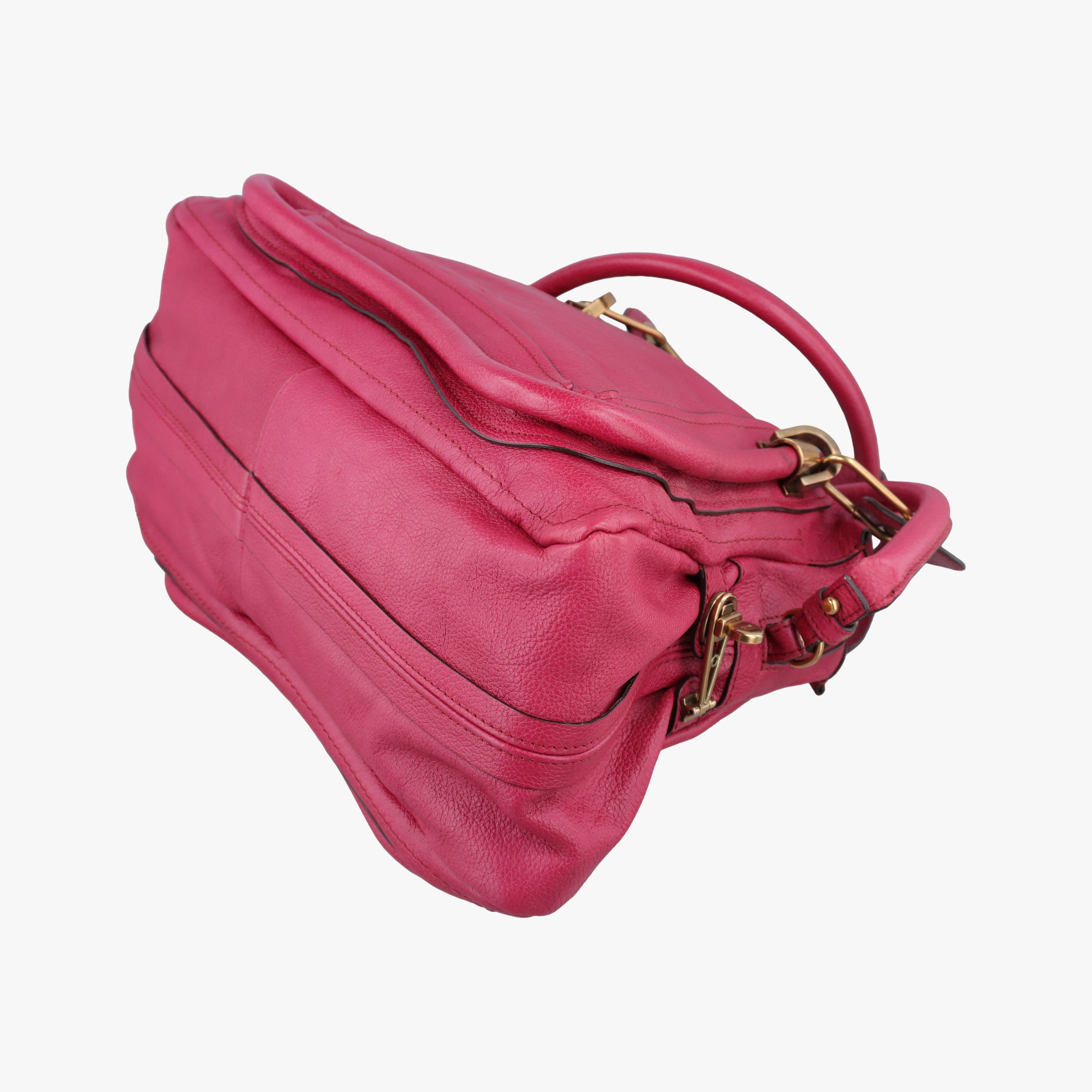 Pre-owned Chloe Paraty Rose Leather  shoulderbag | stylenewstar