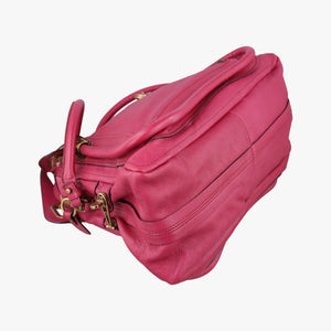 Pre-owned Chloe Paraty Rose Leather  shoulderbag | stylenewstar