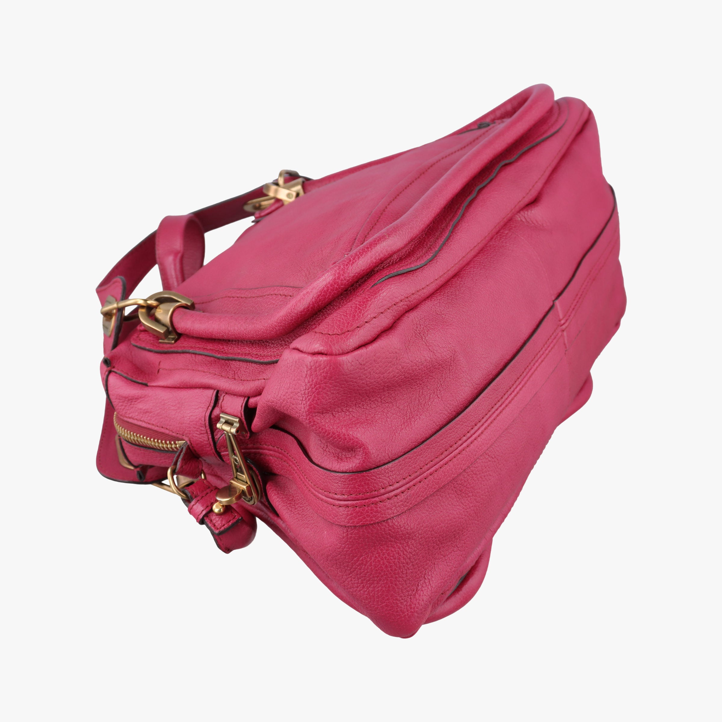 Pre-owned Chloe Paraty Rose Leather  shoulderbag | stylenewstar