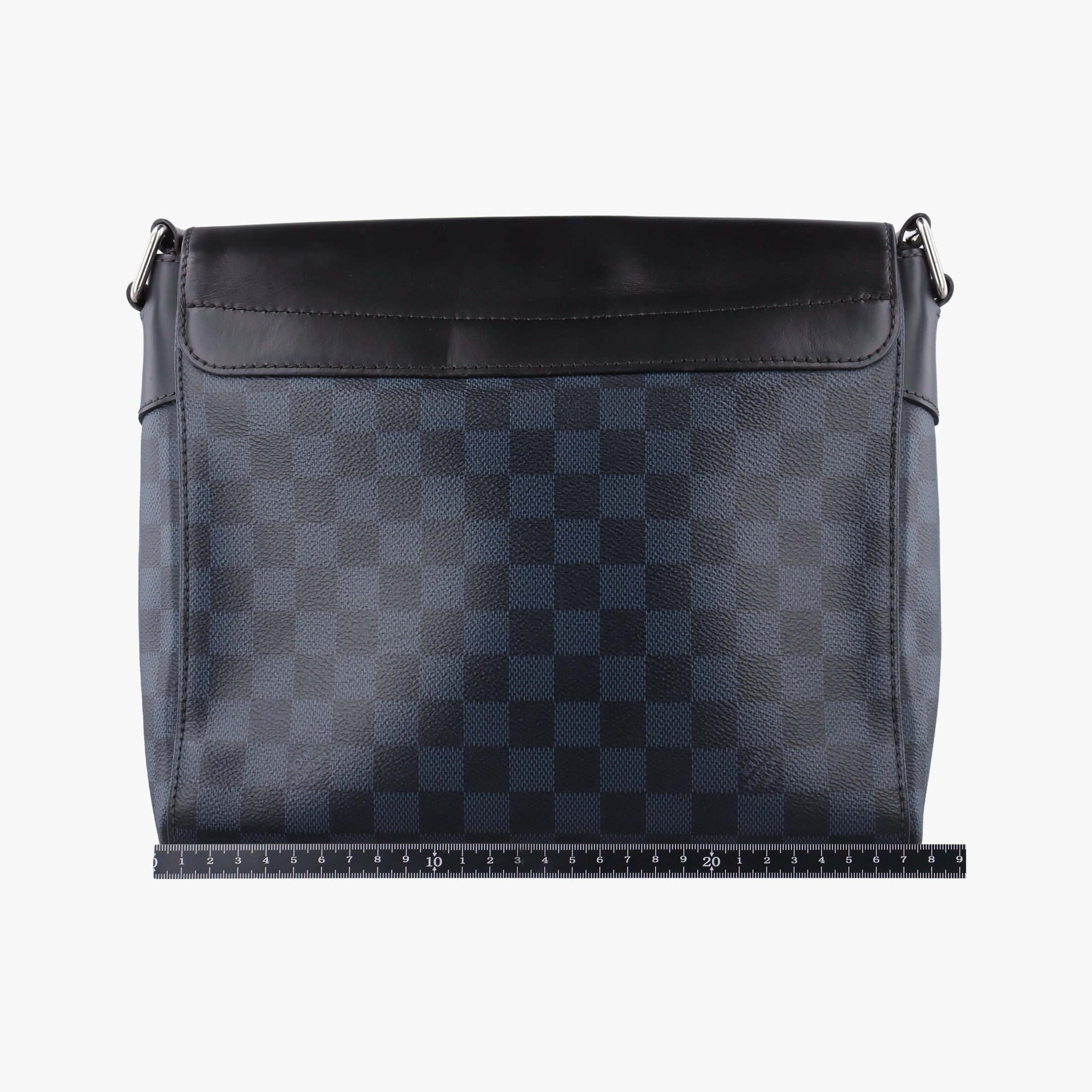 Pre-owned Louis Vuitton Newport Messenger PM black×navy Damier Cobalt N41587 shoulderbag | stylenewstar