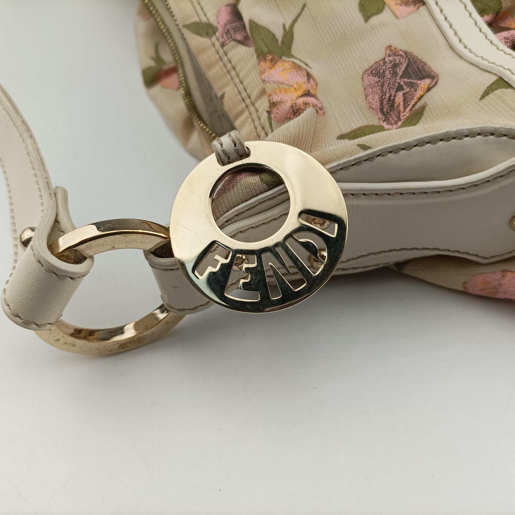 Pre-owned Fendi Chef Perforated Charm Zucca Print Multicolour canvas 8BR448 handbag | stylenewstar