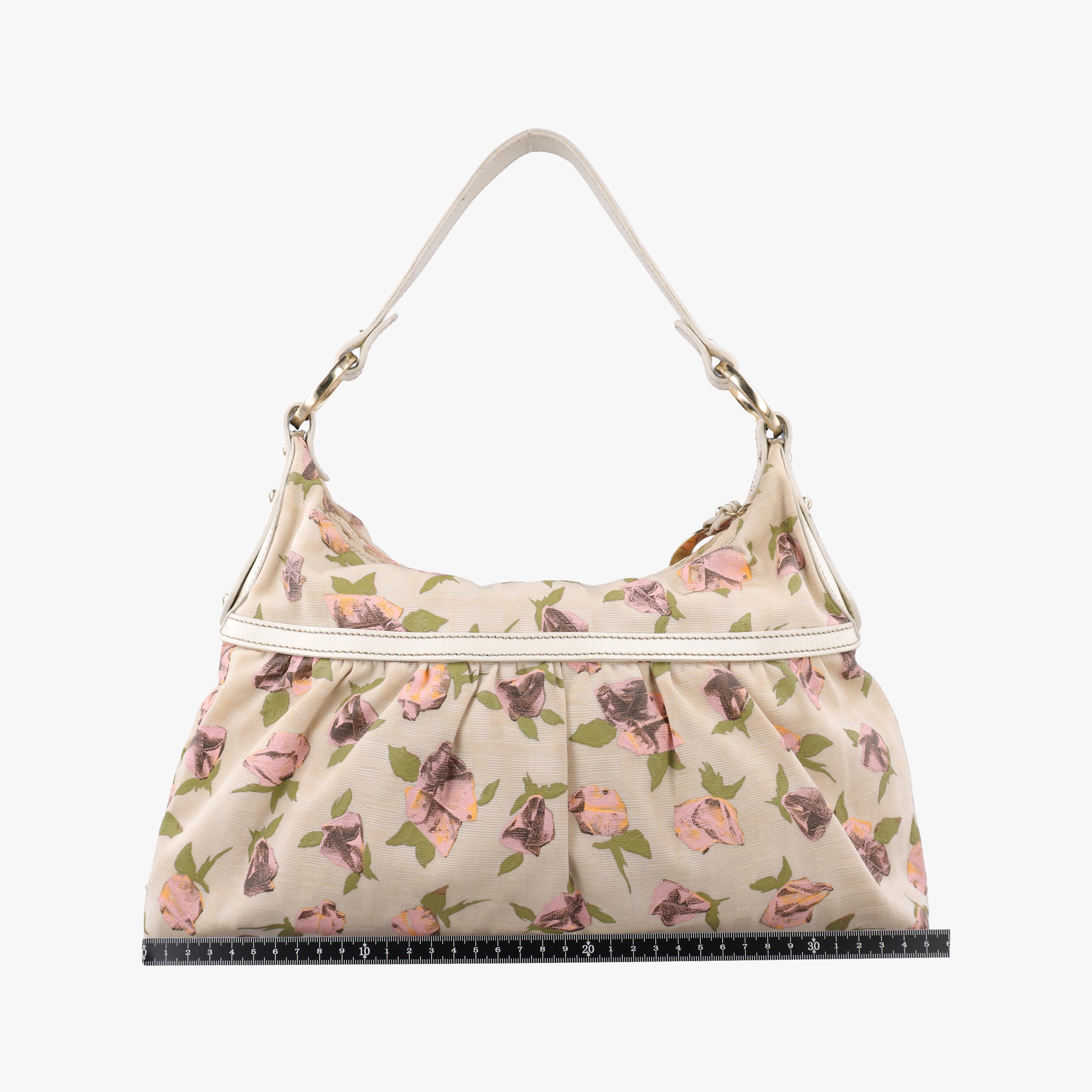 Pre-owned Fendi Chef Perforated Charm Zucca Print Multicolour canvas 8BR448 handbag | stylenewstar