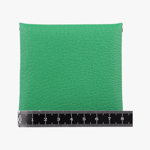Pre-owned Hermes Bastia Green Leather  bifoldwallet | stylenewstar